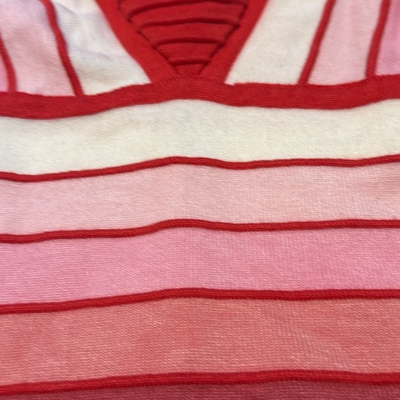 Like new bandage dress short mini dress pink white coral small stretchy club - Picture 2 of 3